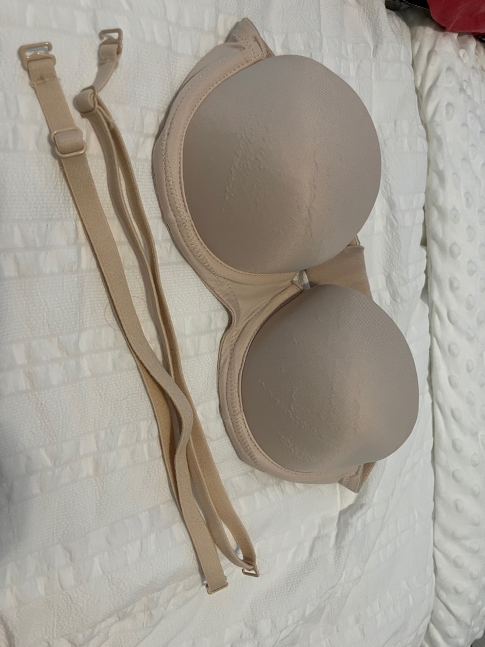 Victoria's Secret Beige Convertible Strapless Bra Push up with Detachable Straps